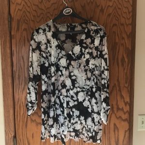 Alfani Sheer Floral Blouse